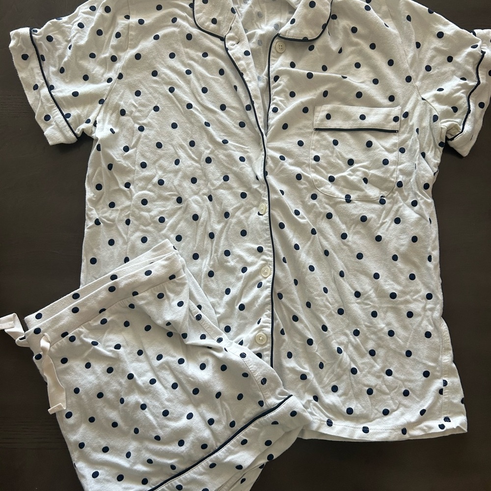 J Crew Polka Dot Pajama Set